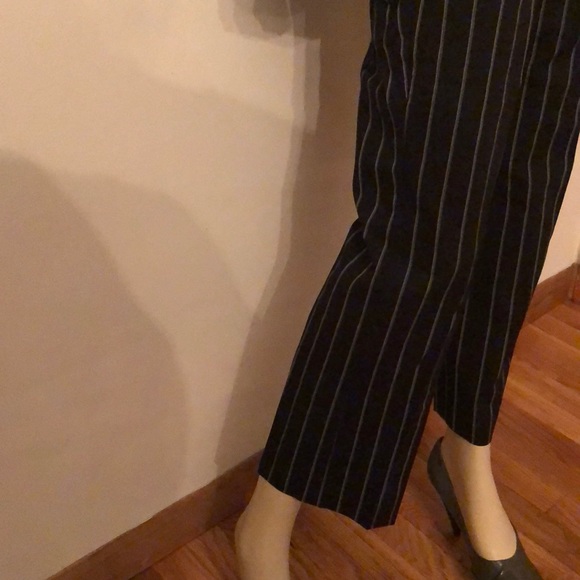 Les Copains sz 42 (11) pin striped suit Black HOT - Picture 7 of 8